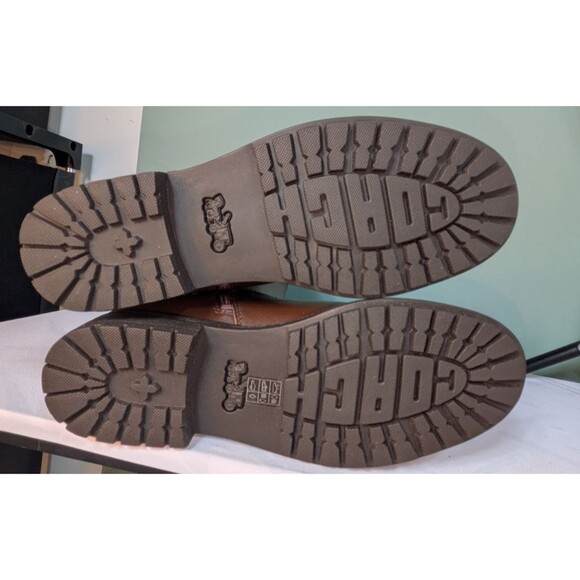 COACH Farrah Women’s Riding Boots Leather  Walnut, Size 5.5 B NEW - Picture 9 of 10